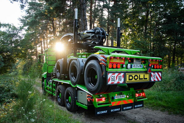 DOLL France Transport de bois et de machines forestières Train de bois long sans chargement en forêt