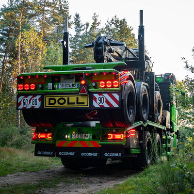 DOLL France Transport de bois et de machines forestières Train de bois long sans chargement en forêt